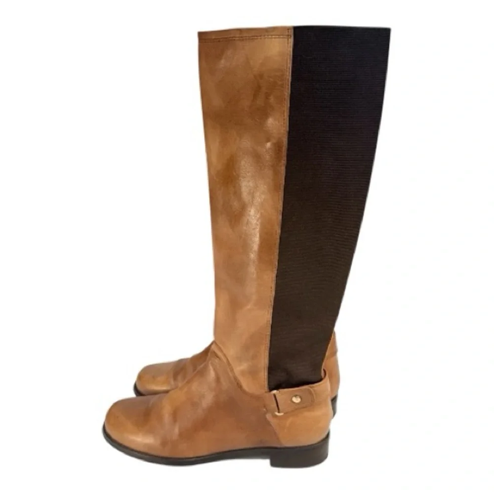 Stuart Weitzman Tan Leather 5050 Knee High Stretch Boots - Size 10M